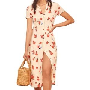 REFORMATION Sheila floral shirtdress
